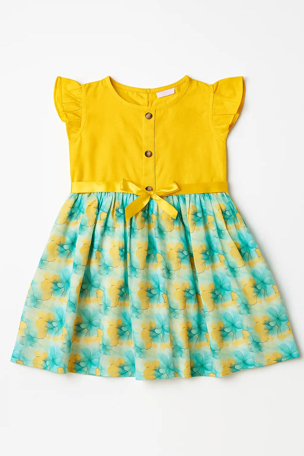 Sunflower Delight lawn Frock