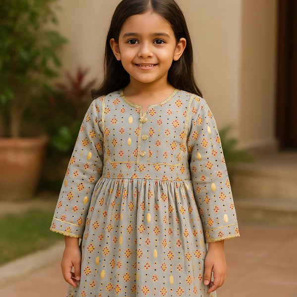 Gota Work Lawn Frock